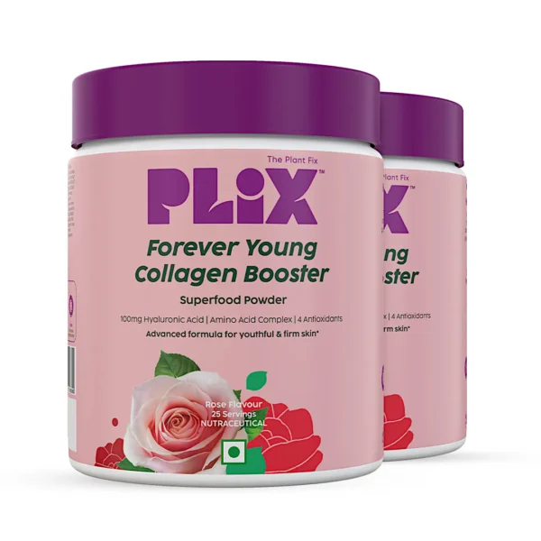 Collagen Booster Supplement Powder for Skin Elasticity & Youthful Glow | Plix Life