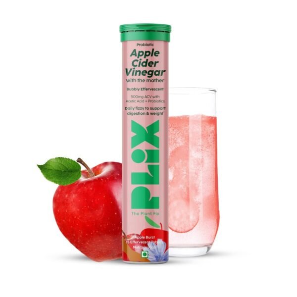 Probiotics+ Apple Cider Vinegar Effervescent For Digestion With 10bn CFU| Plix Life