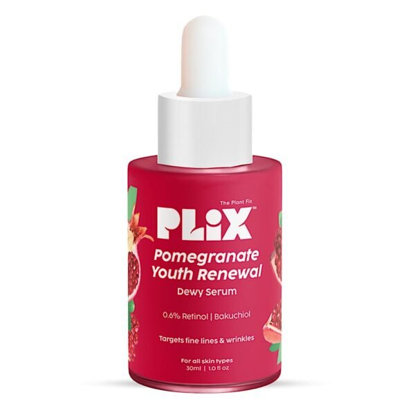 Pomegranate Youth Renewal Dewy Serum With Retinol For Anti Ageing | Plix Life