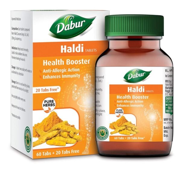 Dabur Haldi Tablet - Health Booster Pure herbs – 60 tabs