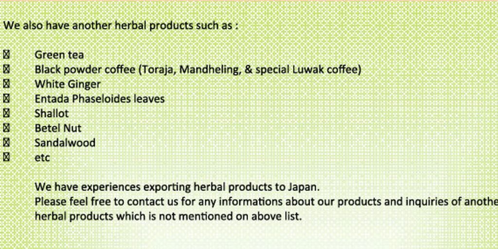 herbal products