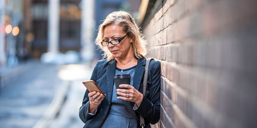 person focused working