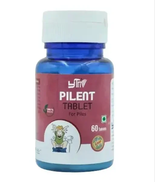 YTM Pilent Tablet for Piles | Piles Help Plus | Piles Medicine | Support in chronic Constipation | Fast Constipation Relief and Gastric Troubles | Treats Other Stomach Related Issues | Itching, Speedy Recovery Natural and Ayurvedic - 60 Tablet