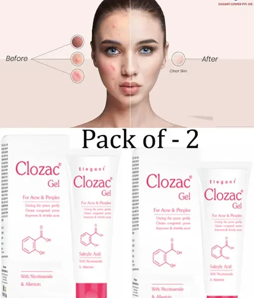 C- Lozac Gel For Acne & Pimple Gel Pack of 50 gm x 2