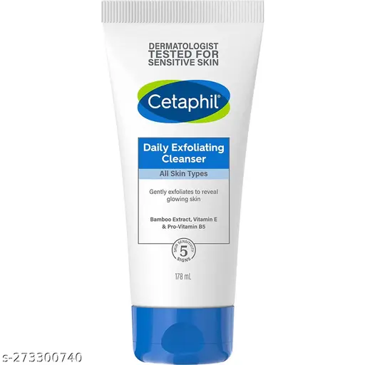 Cetaphil Face Wash Daily Exfoliating Cleanser For All Skin Types, 178ml